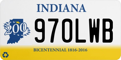 IN license plate 970LWB