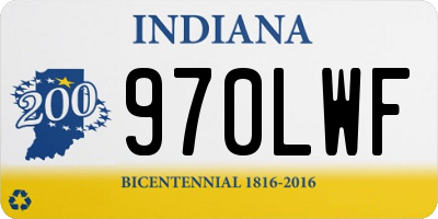 IN license plate 970LWF