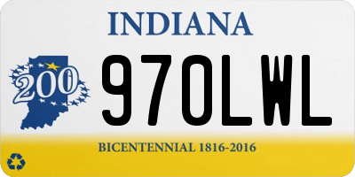 IN license plate 970LWL