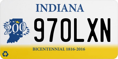 IN license plate 970LXN