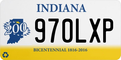 IN license plate 970LXP