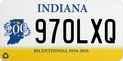 IN license plate 970LXQ