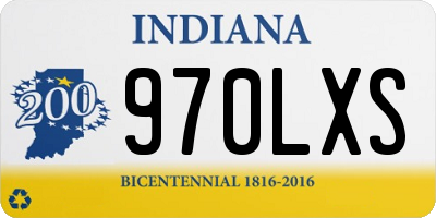 IN license plate 970LXS