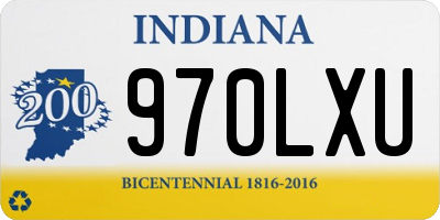 IN license plate 970LXU