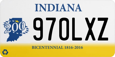 IN license plate 970LXZ