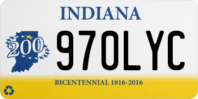 IN license plate 970LYC