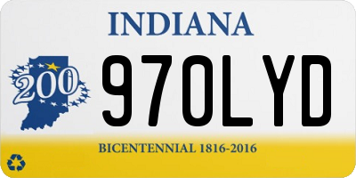 IN license plate 970LYD