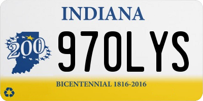 IN license plate 970LYS