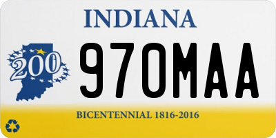 IN license plate 970MAA