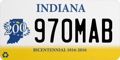 IN license plate 970MAB