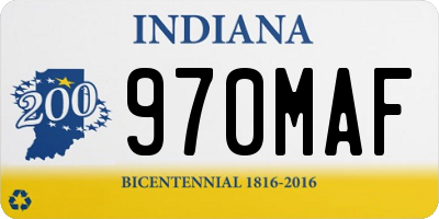 IN license plate 970MAF