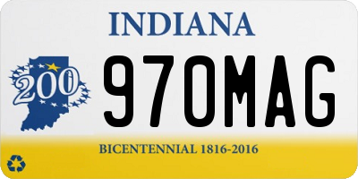 IN license plate 970MAG
