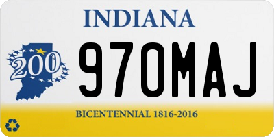 IN license plate 970MAJ