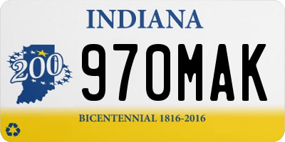 IN license plate 970MAK