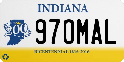 IN license plate 970MAL