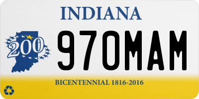 IN license plate 970MAM