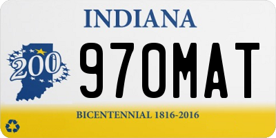 IN license plate 970MAT