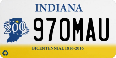 IN license plate 970MAU
