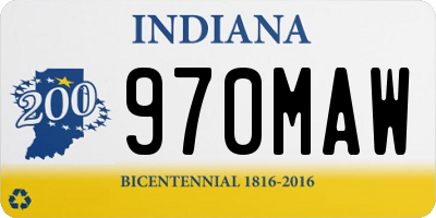 IN license plate 970MAW