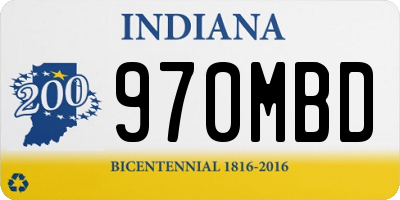 IN license plate 970MBD