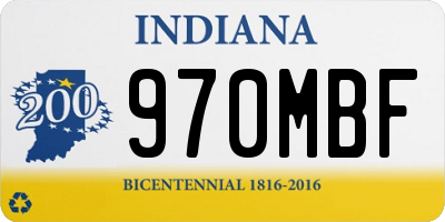 IN license plate 970MBF