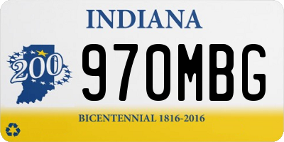 IN license plate 970MBG