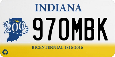 IN license plate 970MBK