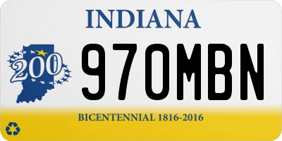 IN license plate 970MBN