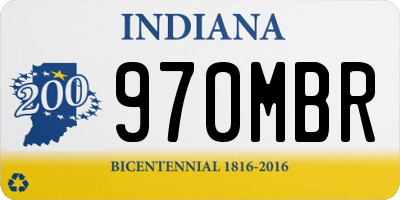 IN license plate 970MBR