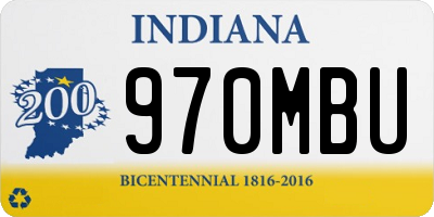IN license plate 970MBU