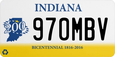 IN license plate 970MBV