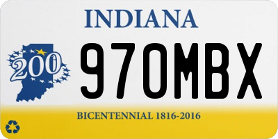 IN license plate 970MBX