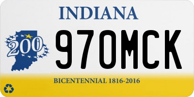 IN license plate 970MCK