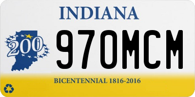 IN license plate 970MCM