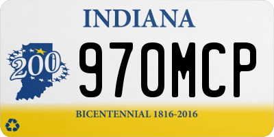 IN license plate 970MCP