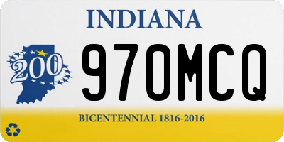 IN license plate 970MCQ