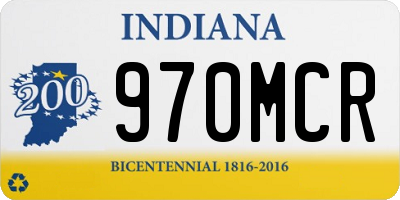 IN license plate 970MCR