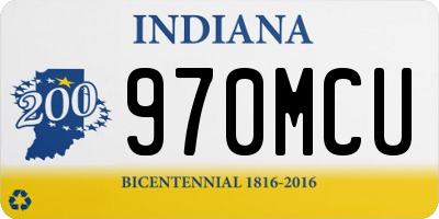 IN license plate 970MCU