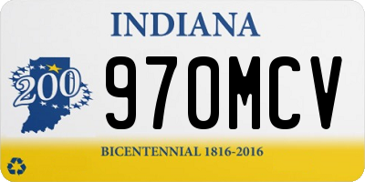 IN license plate 970MCV