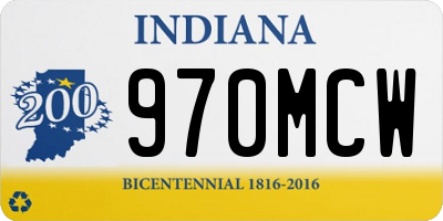 IN license plate 970MCW