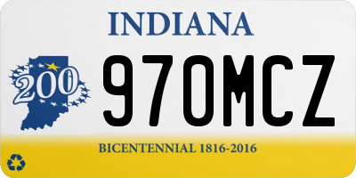 IN license plate 970MCZ
