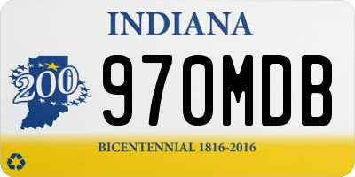 IN license plate 970MDB