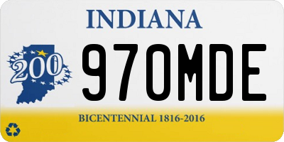 IN license plate 970MDE