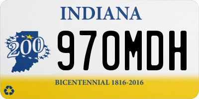 IN license plate 970MDH
