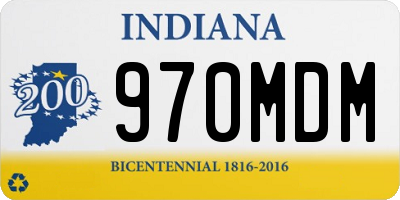 IN license plate 970MDM