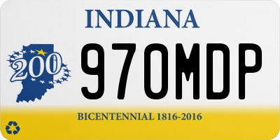 IN license plate 970MDP