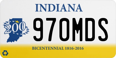 IN license plate 970MDS