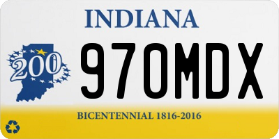 IN license plate 970MDX