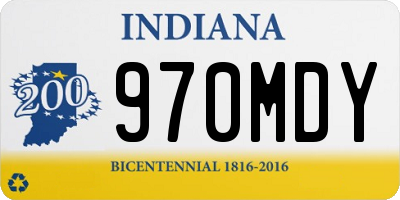 IN license plate 970MDY