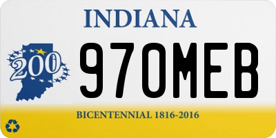 IN license plate 970MEB